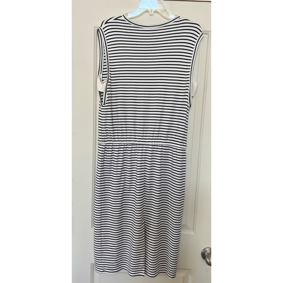 Theory Caneil Classic Pima Cotton Striped Dress - M - Picture 2 of 6
